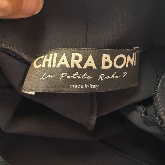Chiara Boni Black Pant Trouser Pull On Stretch Flare Bell Bottom Bootcut Classic - Picture 4 of 7